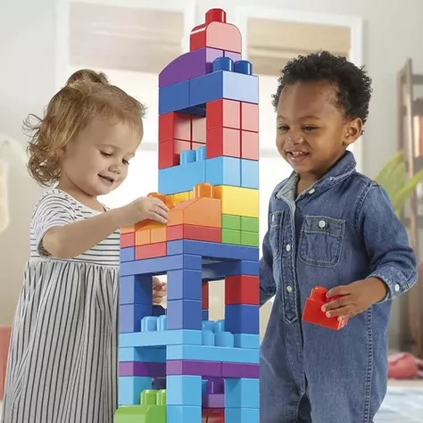 GRAN BOLSA BLOQUES DE CONSTRUCCION CLASICA -  MEGA BLOKS 80 PIEZAS --2