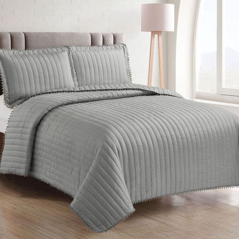 QUILT ANDES POM POM GRIS KING-0