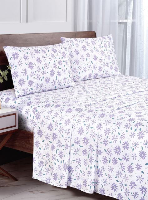 SABANA ANDES MICROFIBRA ESTAMPADA HOJA LILA 2 PLAZA-0