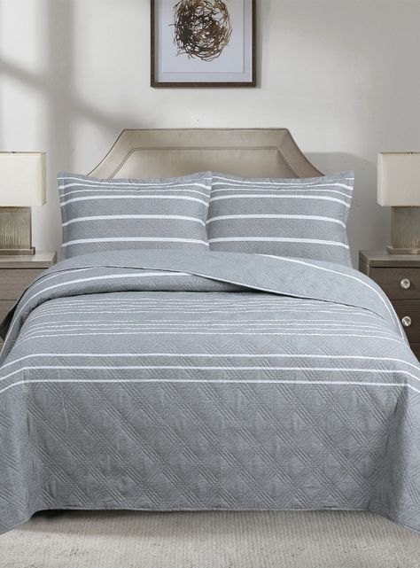 QUILT ANDES ESTAMPADO LISTADO GRIS 1.5 PLAZAS-0
