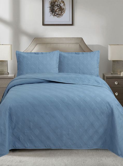 QUILT ANDES LISO AZUL 2 PLAZAS-0