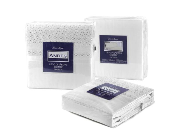 SABANA ANDES 144 HILOS BRODERIE BLANCO KING-3