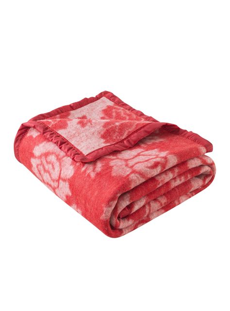 FRAZADAS ANDES CLASSIC JACQUARD ROJO 2 PLAZAS-1