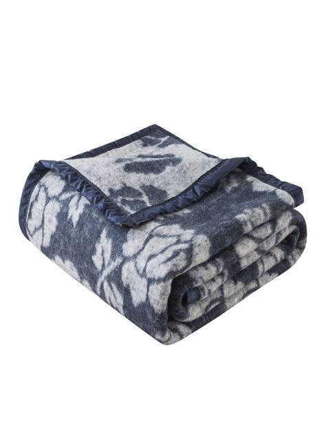 FRAZADAS ANDES CLASSIC JACQUARD AZUL 2 PLAZAS-1