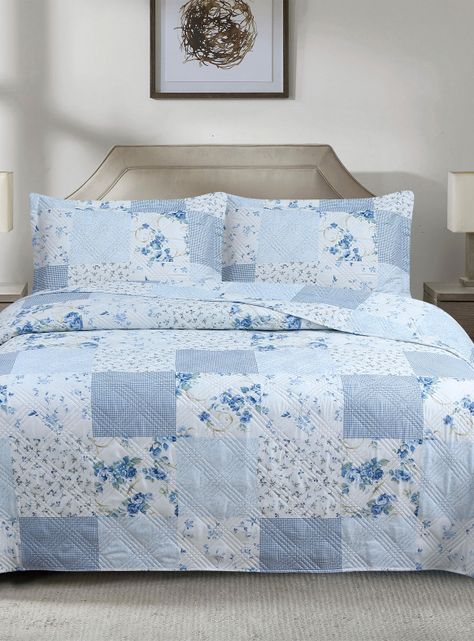 QUILT ANDES ESTAMPADO PATCHWORK CELESTE 2 PLAZAS-0