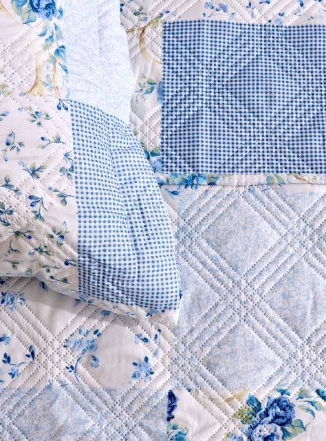 QUILT ANDES ESTAMPADO PATCHWORK CELESTE 2 PLAZAS-1