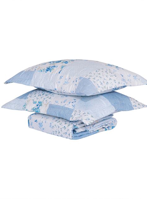 QUILT ANDES ESTAMPADO PATCHWORK CELESTE 2 PLAZAS-2