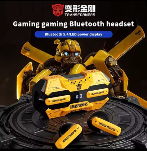 Audífonos Transformers Bluetooth tws Bumblebee Tf T51 amarillo-1