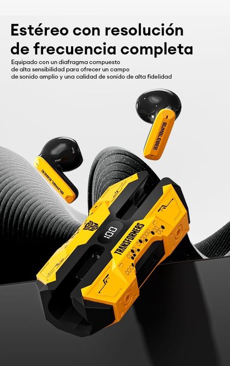 Audífonos Transformers Bluetooth tws Bumblebee Tf T51 amarillo-2