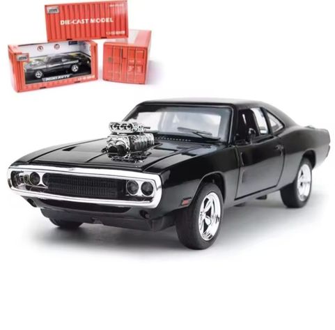Vehículo de colección Dodge Charger 1970 FF auto color negro-0