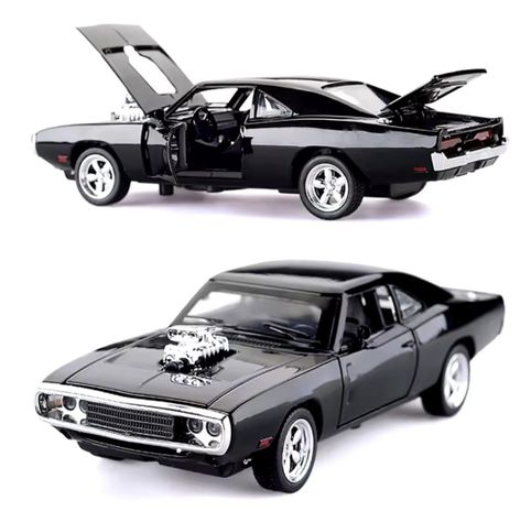 Vehículo de colección Dodge Charger 1970 FF auto color negro-2