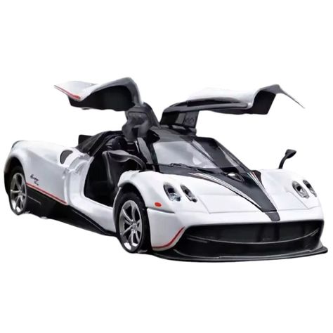 Auto De Colección Pagani Huayra Blanco 1:36 Sonido Y Luz.-0