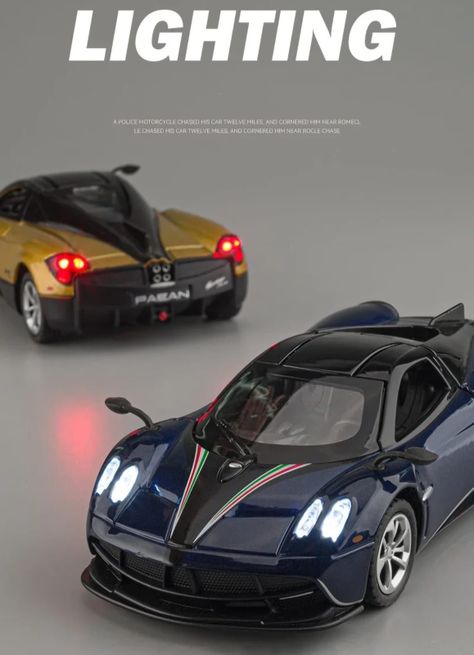 Auto De Colección Pagani Huayra Blanco 1:36 Sonido Y Luz.-2
