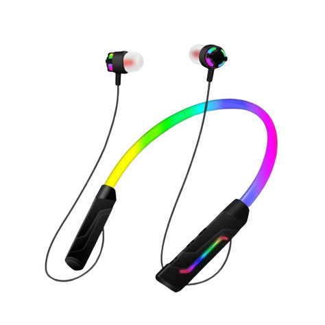 AudÍfonos bluetooth inalambricos de cuello con luces led  MLS-300-0