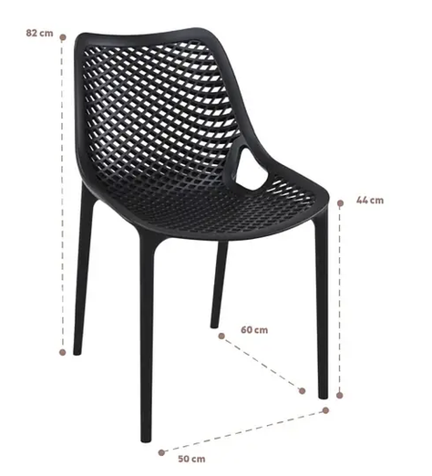 PACK 4 SILLAS CITY COMEDOR TERRAZA POLIPROPILENO RESISTENTE ASIENTO PANAL-1