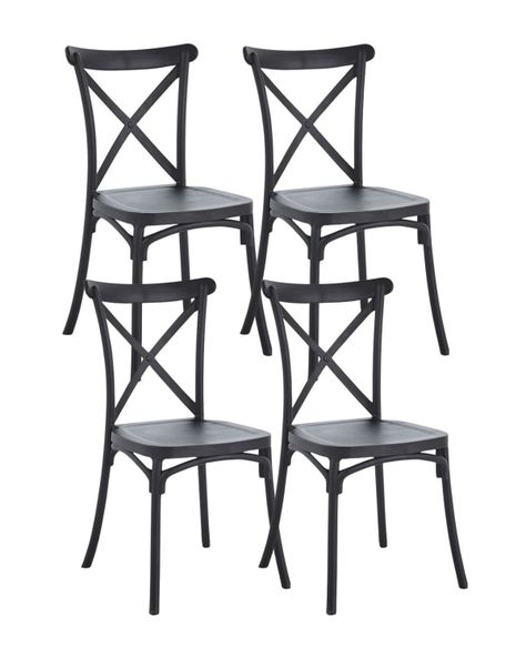 Pack 4 sillas para comedor o terraza de Polipropileno-0