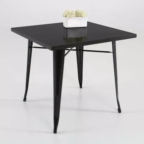 MESA TOLIX CON CUBIERTA METALICA 80X80 PARA CAFETERIA O RESTAURANTE-2