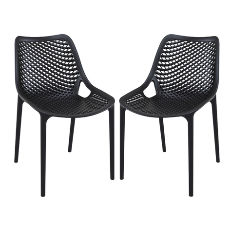 PACK 2 SILLAS CITY COMEDOR TERRAZA POLIPROPILENO RESISTENTE ASIENTO PANAL-0