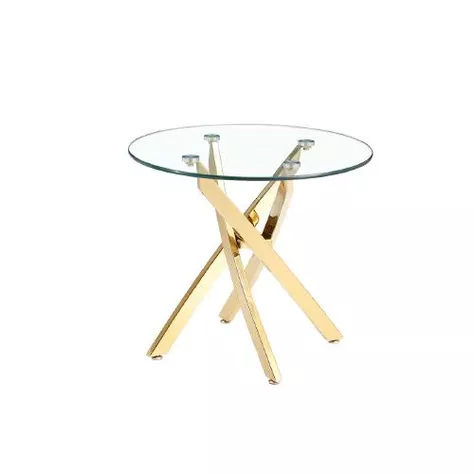 MESA DE CENTRO DUBAI BASE DORADA 60CM TOPE VIDRIO-0