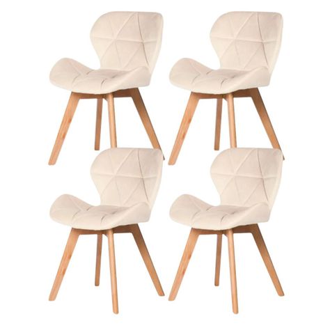 Pack 4 sillas Velvet para comedor o living-0