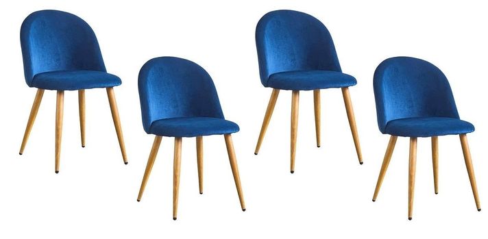 Pack x4 Sillas de Comedor Nordic Felpa-0