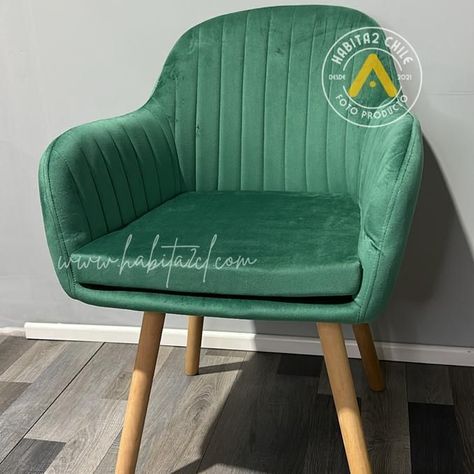 Silla Poltrona Sitial Terciopelo Murano - Verde-2