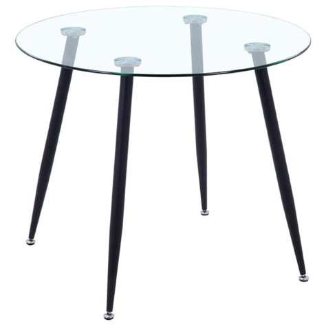MESA REDONDA DE VIDRIO 80CM MINIMALISTA-0