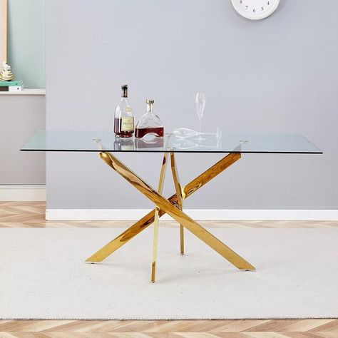 MESA DE COMEDOR DUBAI GOLD RECTANGULAR 140CM X 90CM-2