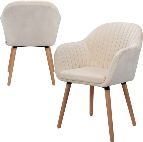 Silla Poltrona Sitial Terciopelo Murano - Beige-3