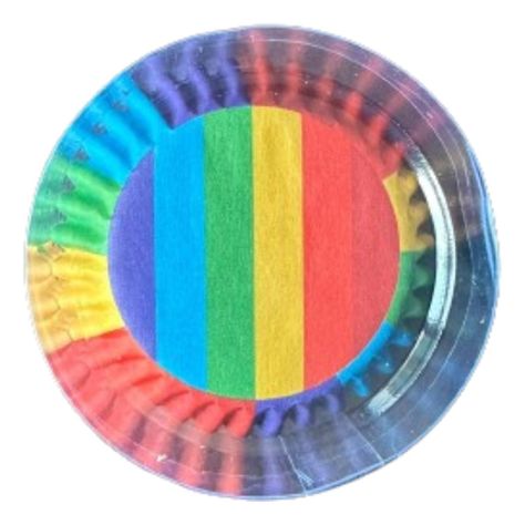 Capsulas Mini Cupcake Diseño B Arcoiris 100 Un-0