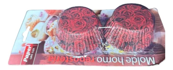 Capsulas Cupcake Diseño H Rosas 100 Un-1