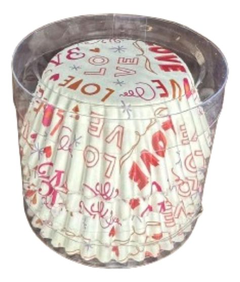 Capsulas Mini Cupcake Diseño C Love 100 Un-1