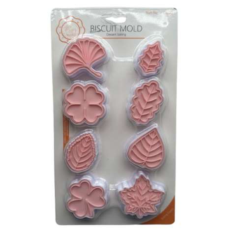Cortador Galletas Hojas Estampadas-0