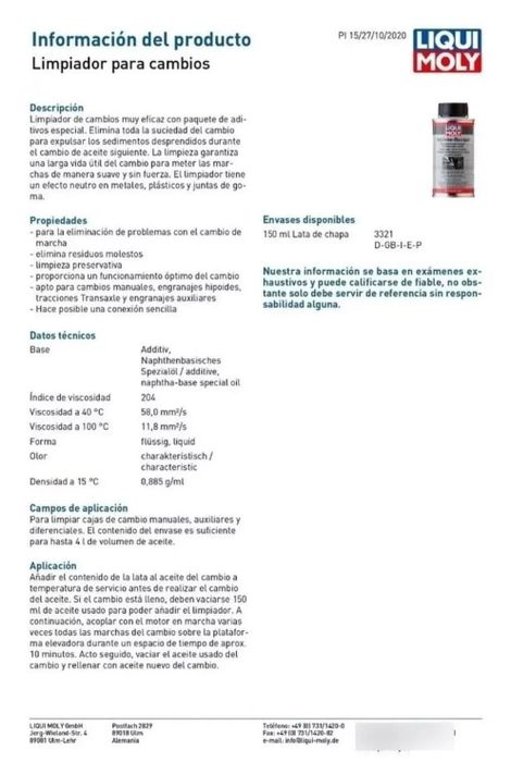 Limpiador Interno Caja Mecánica y Diferencial Liqui Moly 150ml-1