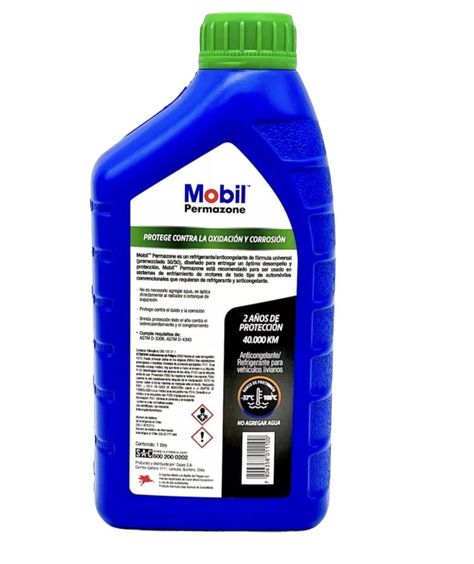 Anticongelante coolant Mobil Permazone 50/50 1lt color verde-1