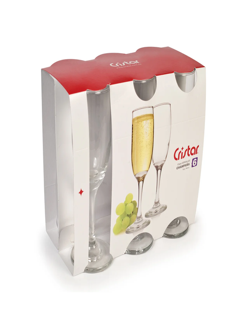 Set 6 Copas de Champaña Versalles 176 cc Transparente-2