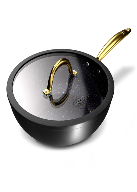 Wok Antiadherente con Tapa 28 cm Aluminio Forjado Golden Series Wens-0