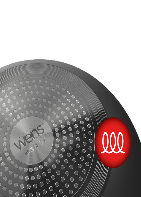 Wok Antiadherente con Tapa 28 cm Aluminio Forjado Golden Series Wens-5