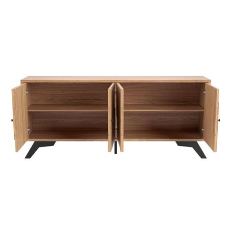 Rack Santos 4 Puertas Roble-Negro - TV 75"-3