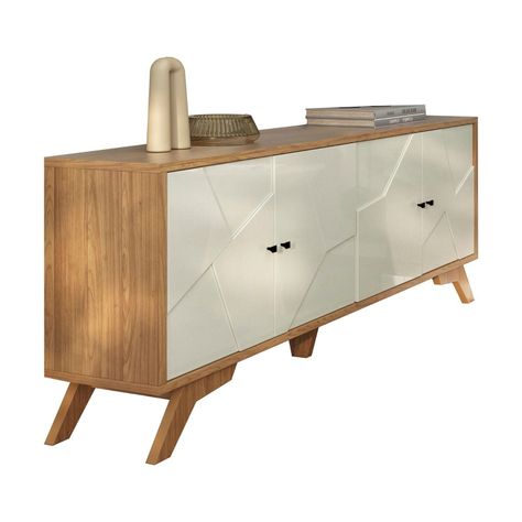 Rack Santos 4 Puertas Blanco-Roble - TV 75"-2