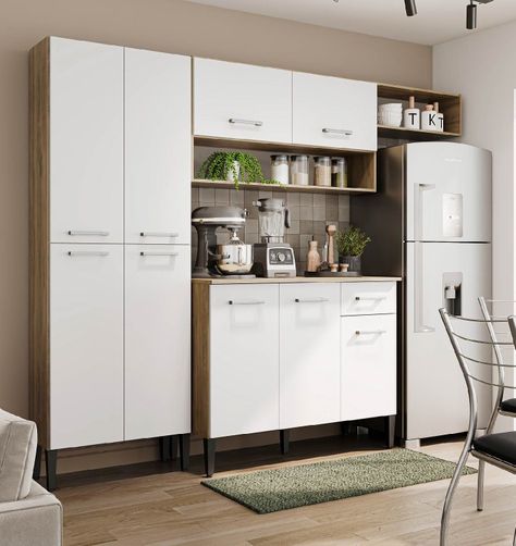Mueble De Cocina Arizona 4 Módulos Blanco-Oak-5