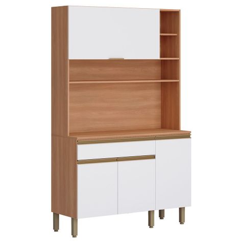 Kit de Cocina Macadamia 4 Puertas + 1 Cajón Canela-Blanco-0