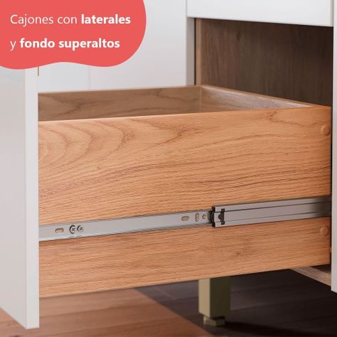 Base de cocina Macadamia con cubierta Canela- blanco-4