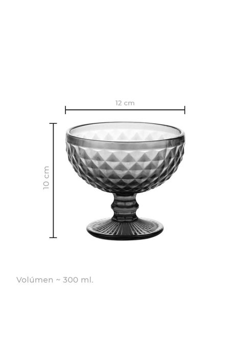 Set 6 Copas Helado Gris 300ml Imahe-2