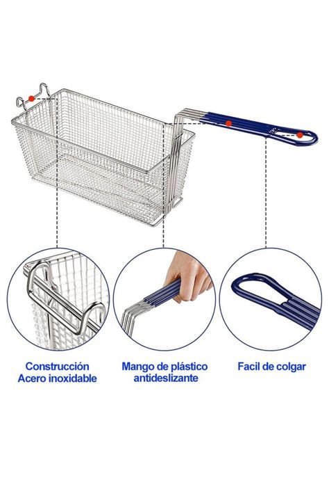 Canasto Con Mango Para Freidora 33X14.5X14.5 Cms-3