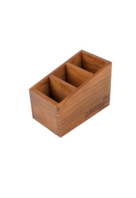 PORTA CUBIERTOS MADERA 17X10X12 CM-0