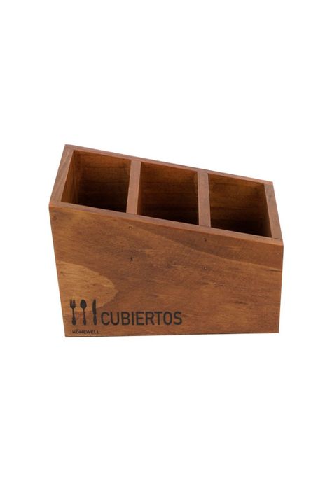 PORTA CUBIERTOS MADERA 17X10X12 CM-1
