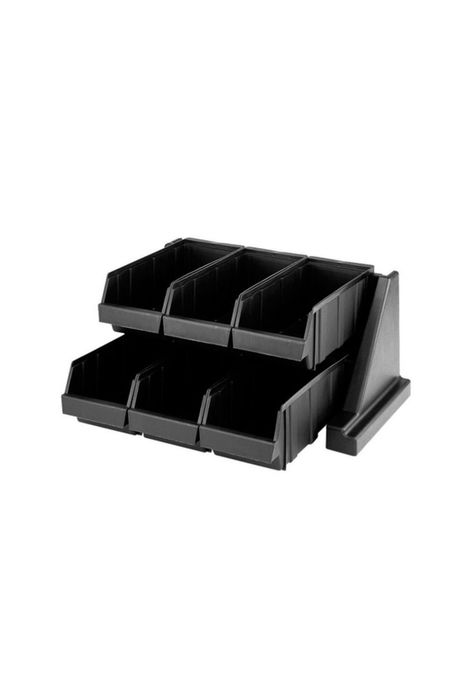 ORGANIZADOR CONDIMENTOS 6 COMPARTIMENTOS NEGRO-0