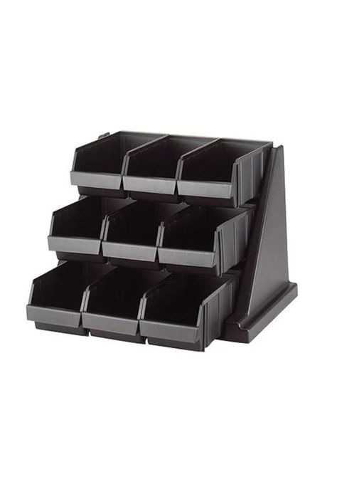 RACK CONDIMENTOS 9 COMPARTIMIENTOS NEGRO-0