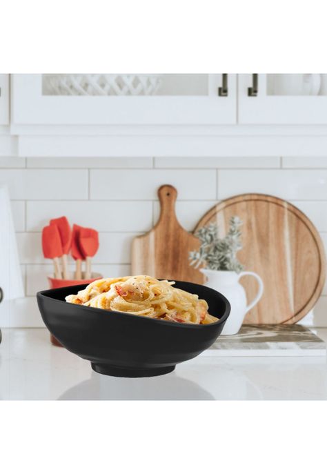 BOWL OVALADO MELAMINA NEGRO 1100 ML-1